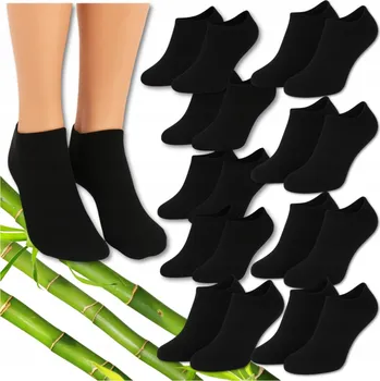 Dámské ponožky 10 x Ponožky kotníkové ponožky UNISEX pánské dámské BAMBUSOVÉ měkké pohodlné 39-42