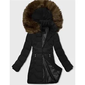 Černo-béžová dámská bunda s kapucí J Style (16M9121-392B) odstíny černé L (40)