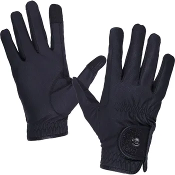 Jezdecké rukavice Rukavice QHP Glitz, černá, XL