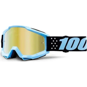 Auto-moto MX brýle 100% Accuri Taichi dětské zlaté zrcadlové plexi