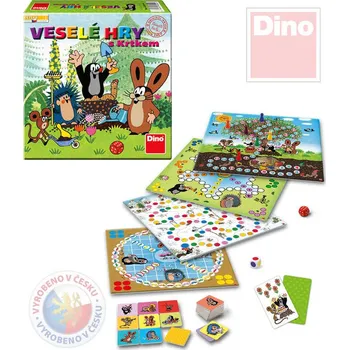 Společenská hra DINO Hra Veselé hry s Krtkem (Krteček) set 5 her 5v1 *SPOLEČENSKÉ HRY* | AS22