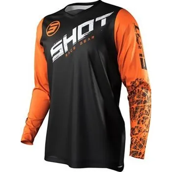 Moto dres SHOT RACING DEVO SLAM černý/oranžový dětský dres 6/7