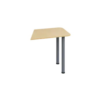 Stolová podnož EJZ 1 - 80 přístavba jednací, kovová podnož stříbrná, síla desky 18 mm, bříza světlá