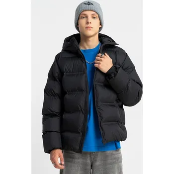 Reporter Young | Chlapecká černá prošívaná zimní bunda s objemnou kapucí - Barva ČERNÁ, Velikost 146 253-0882B-06-100-1
