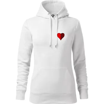 Dámská mikina Prší - Červený - Mikina dámská Cape s kapucí - L ( Bílá )