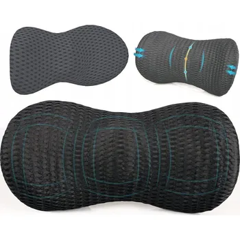 Bederní POLŠTÁŘ do auta, pod záda, na opěradlo, cestovní, černá, 45x23 cm