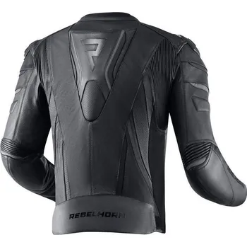 Moto bunda Rebelhorn FIGHTER černá sportovní kožená bunda na motorku 48
