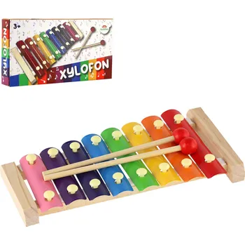 Hudební nástroj pro děti DŘEVO Xylofon dětský + 2 paličky 8 kláves *HUDEBNÍ NÁSTROJE* | 37