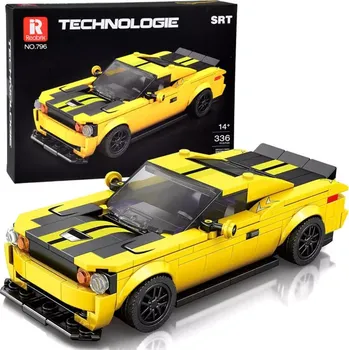 ostatní stavebnice Technické stavebnice – žluté sportovní auto z kostek, 319 dílků