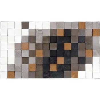 Obraz Dřevěný obraz Rustikální Úchyty Mozaiko 6 55 x 97 cm