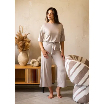 Dámské pyžamo Pyžamo Belle Reverie MK34 Only You S-L taupe XL