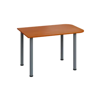 Stolová podnož EJH 2 - 120 přístavba jednací, kovová podnož stříbrná, deska 25 mm, třešeň šumavská