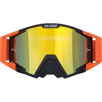 Motocyklové brýle IMX SAND BLACK/ORANGE MATT brýle - sklo ORANGE IRIDIUM + CLEAR