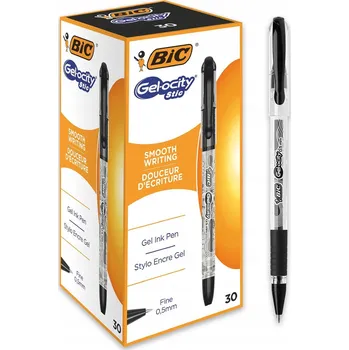 30ks Gel-ocity Stic 0,5mm Gelová propiska černý GELOCITY BIC