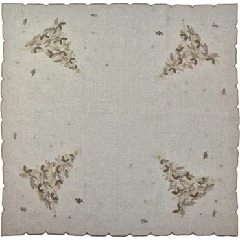 Vánoce Vánoční ubrus stromečky hnědá 40x90