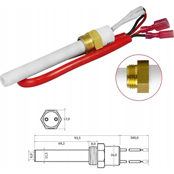 Zapalovač Zapalovač, keramické topné těleso pro pelety 230W