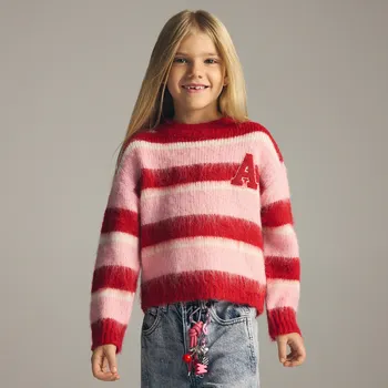 Dívčí svetr Reserved - Pletený svetr se směsí vlny - vícebarevná - 840CF-MLC - 840CF-MLC-116