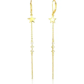 Náušnice JVD Pozlacené visací náušnice Hvězdičky SVLE1909XE9GO00 + 2 měsíce na vrácení zboží