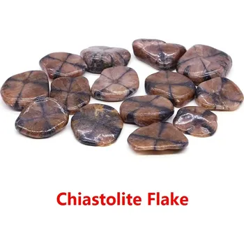 Sběratelství Leštěný přírodní křišťál | dekorace | minerál - Chiastolitové vločky , 50 g