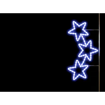 Vánoční světelná dekorace Vánoční dekorace na sloupy VO Ornament 5, 150 cm Barva: Modrá