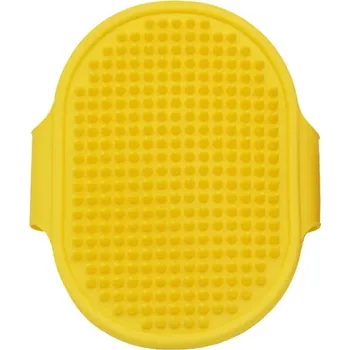Péče o srst a drápky Gumový masážní kartáč na srst | rukavice - Žluť