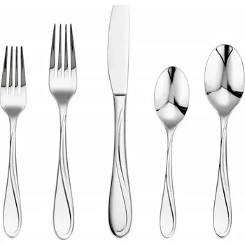 Příbor Sada příborů 30 ks nerezová ocel pro 6 osob, zrcadlový lesk, pro domácnost