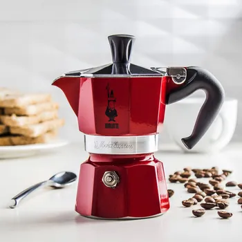 Moka konvice BIALETTI Moka Express na 1 filiżankę espresso (1 tz) červená - hliníková moka konvička / express
