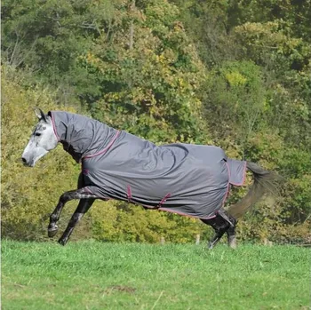 Jezdectví Výběhová deka BUCAS Freedom s krkem 300g/150g smoke grey 155cm (KOLEKCE 2025/26)