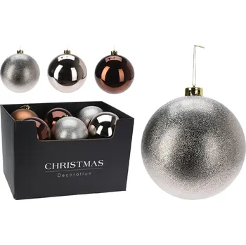 Vánoční dekorace KOOPMAN Vánoční koule 140 mm jantarová, mix (cena je za 1 ks)