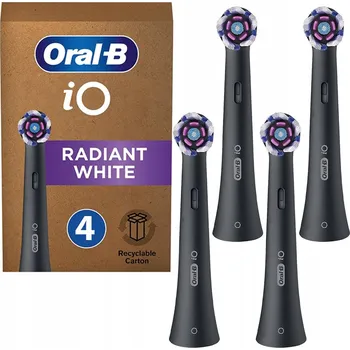 Elektrický zubní kartáček 4x ORIGINÁLNÍ HLAVICE ELEKTRICKÉHO KARTÁČKU ORAL-B iO RADIANT BLACK