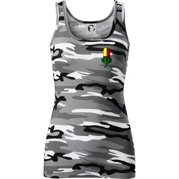 Dámské tričko Prší - Žaludy - Dámské Maskáčové tílko - S ( Šedý maskáč )