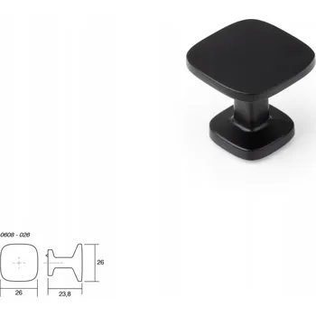 Nábytkové kování Nábytková úchytka VIEFE 0608 QUART MINI rozteč 0, délka 26 mm, černá matná