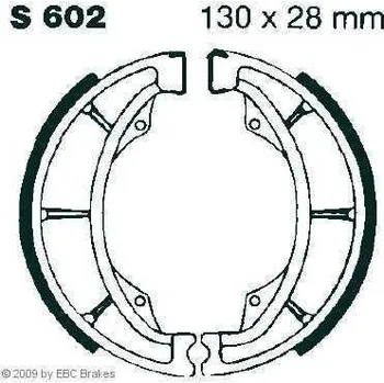 Brzdový komplet EBC S602 zadní brzdové pakny čelisti na motorku SUZUKI VL 250 INTRUDER rok 00-04