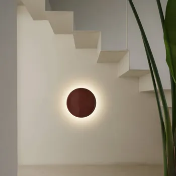 Lampička MARSET LED nástěnné světlo Caramel, hnědá, Ø 38 cm, TRIAC, sklo - Ø baldachýn 8,5 cm hnědá, černá LED 11,5 W celkem - Doprava zdarma