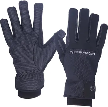 Jezdecké rukavice Zimní rukavice QHP Siberië, černá, S