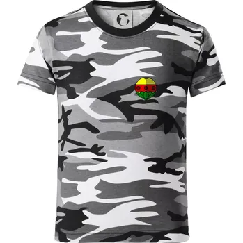 Chlapecké tričko Prší - Kule - Dětské maskáčové triko - 146 cm/10 let ( Šedý maskáč )