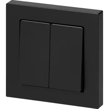 vypínač Vestavný dvoutlačítkový spínač Malta 10A, 250V, WP-2M, matná černá