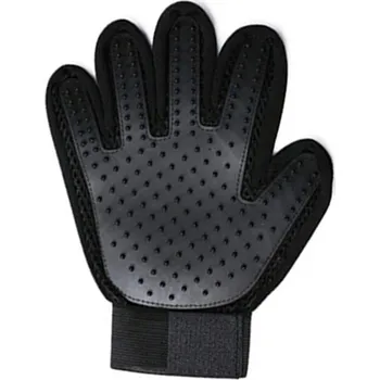 Péče o srst a drápky Rukavice na srst pro kočky a psy | kartáč - Pravá černá