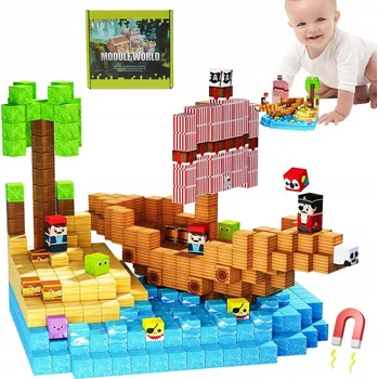 ostatní stavebnice MAGNETICKÉ STAVEBNICE STRONG STAVEBNICE KOSTKA 100 KS PANÁČEK STAVEBNICE PIXELY