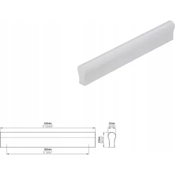 Nábytkové kování Nábytková úchytka SIRO 1906F-148AL1 přírodní matná, hliník