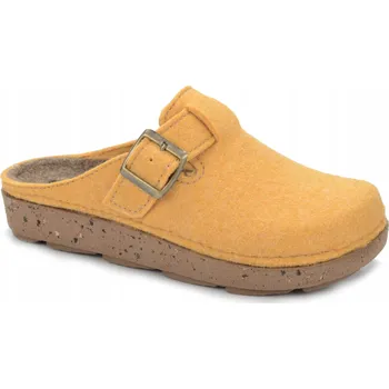 Dámské pantofle INBLU Plstěné PANTOFLE SANDÁLE dámské ED19 Domácí obuv Lehká ŽLUTÁ 37