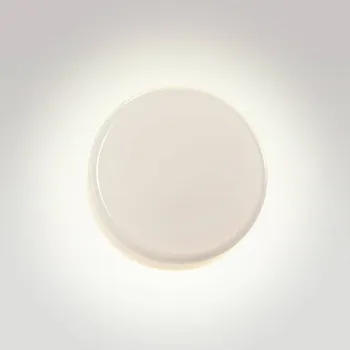 Lampička MARSET LED nástěnné světlo Caramel, opálová, Ø 38 cm, TRIAC, sklo - Ø baldachýn 8,5 cm opál, černá LED 11,5 W celkem - Doprava zdarma