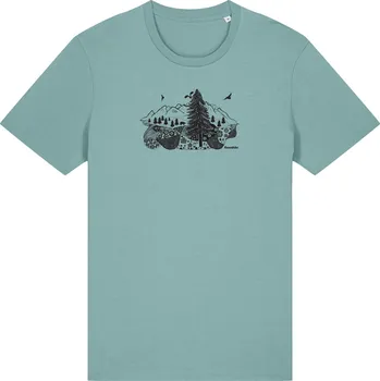 Tričko Lesní krajina modrozelené 3XL