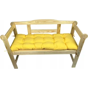 Podsedák Polštář na lavičku Zahradní poduška na lavičku ŽLUTÁ 120x60