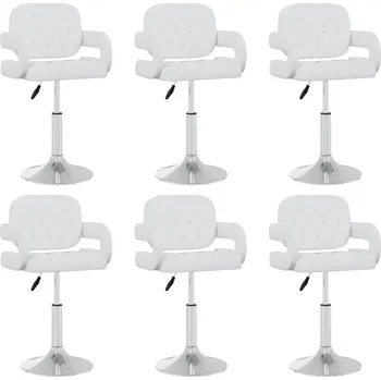 Jídelní židle Jídelní židle 6 ks bílé umělá kůže IM_3089116