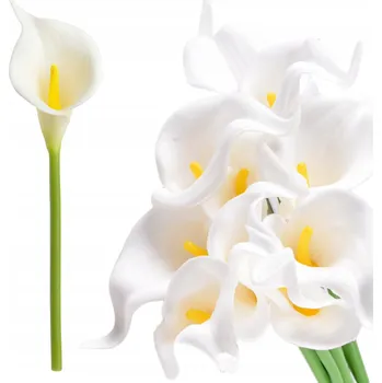 umělá květina KALA BÍLÝ STONEK UMĚLÉ KVĚTY DEKORACE KYTICE VÁZA 34 cm