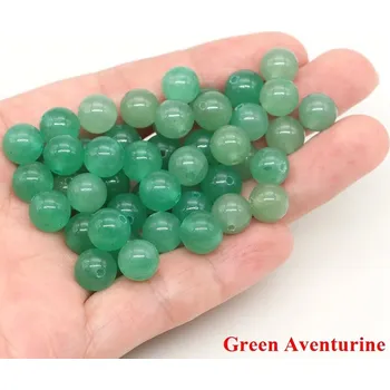Náramek Přírodní kamenné korálky na náramky | šperky - Zelený avanturín , 6 mm (56 až 60 ks)