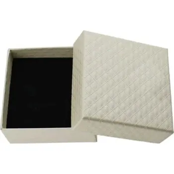 Dárková krabička Šperkovnice | úložný box | papírová krabička - béžová 5x5cm