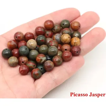 Náramek Přírodní kamenné korálky na náramky | šperky - Picasso Jasper , 4 mm (85 až 90 ks)
