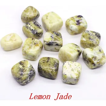 Přírodní kámen Žlutý leopard jaspis tromlovaný kámen | dekorace - Citronový nefrit , 1 KS